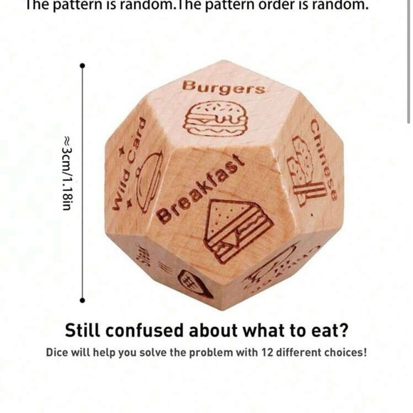 Wooden Decision Dice - Picture 2 of 6